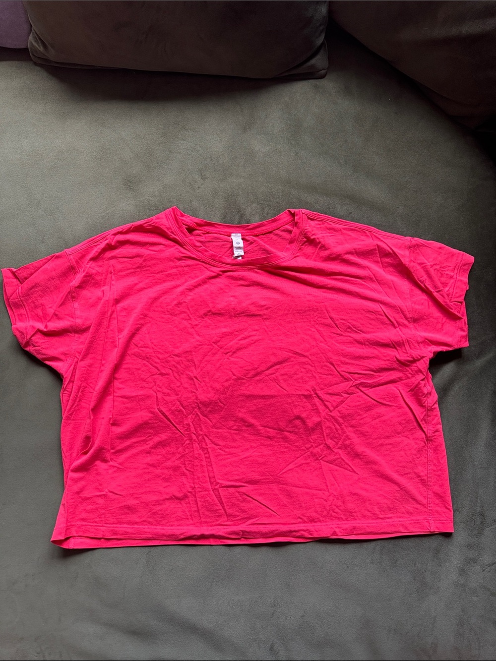 lululemon athletica Bright Red Boxy Crop Top